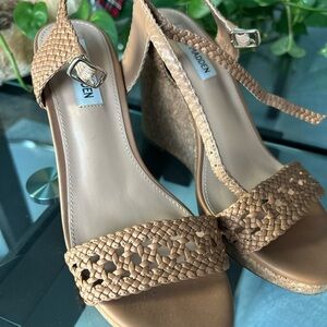 Steve Madden Brown Woven Wedge Sandals